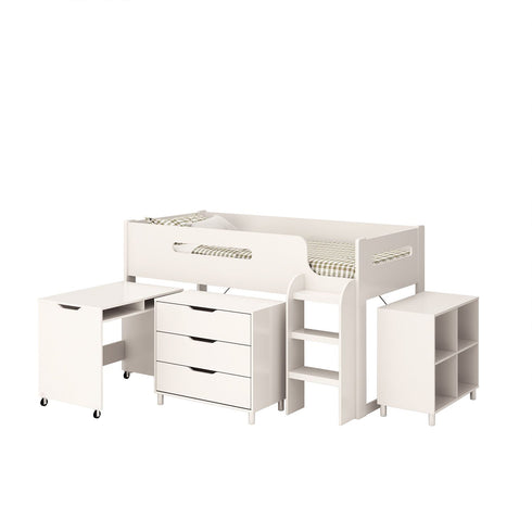 Kidsaw Kudl Single Mid Sleeper, White